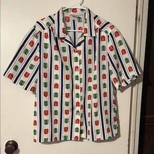 Colorful Crest Pattern Men's Casual Shirt